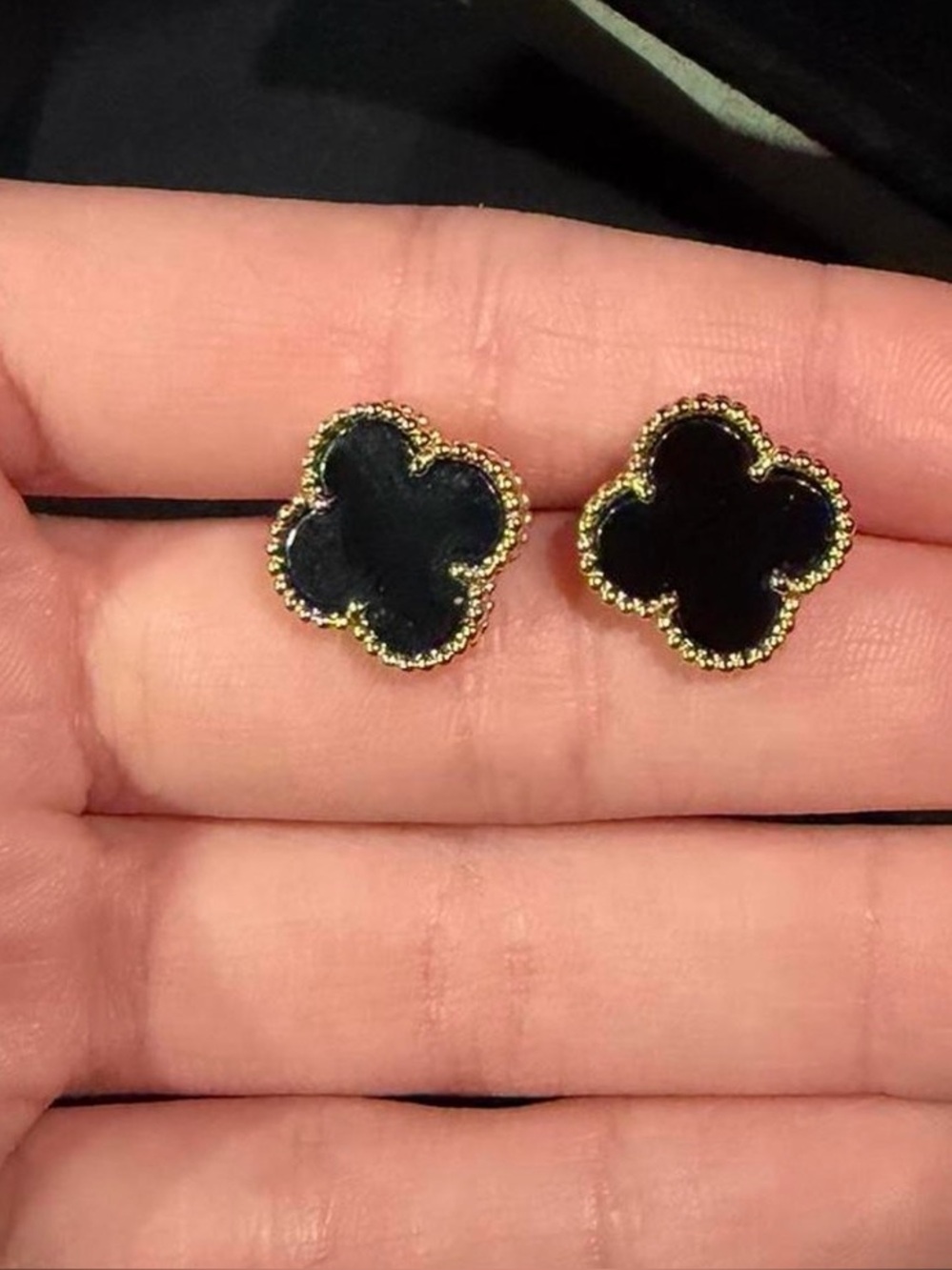 Women’s Gold Plated Clover Earrings
